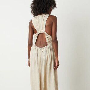 Velvet by Graham and Spencer for Anthropologie polly linen cut out dress
